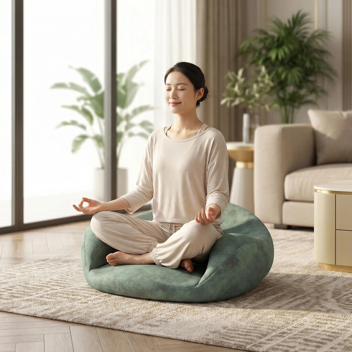 Meditation Ergonomic Seat Cushion Meditation Worship Pad Memory Foam Sitting For A Long Time Without Collapsing Lazy Sofa