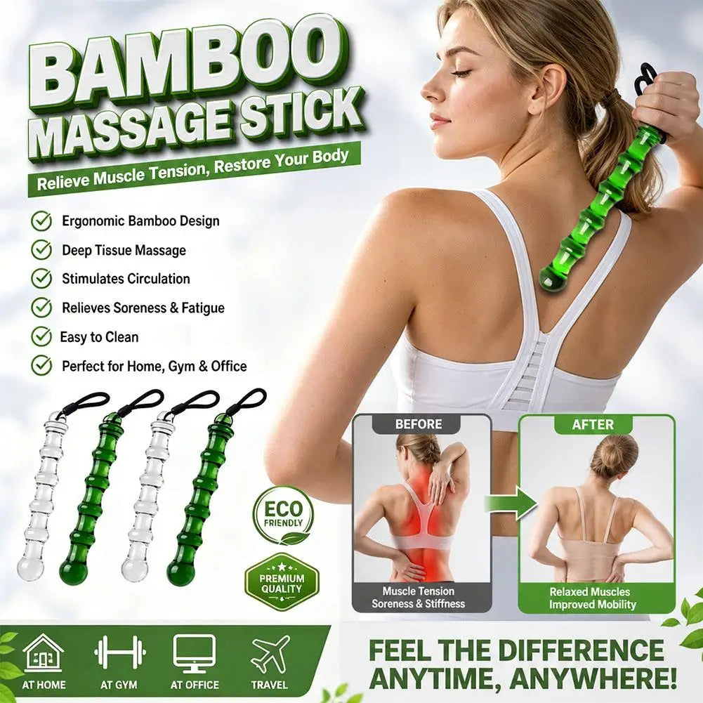 Muscle Relaxation Fitness Massage Stick Muscle Relaxation Suitable For Shoulders Neck Hips Jade Roller Massage Stick